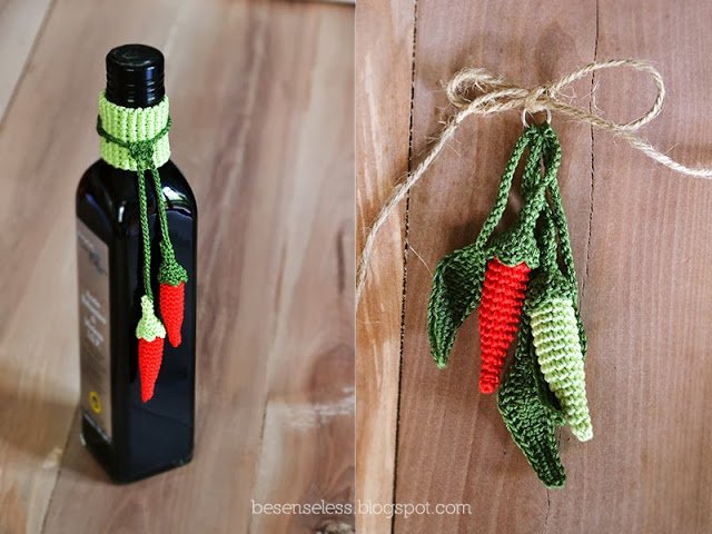 Crochet kitchen set: hot pepper and garlic amigurumi - Set cucina a uncinetto: peperoncini e aglio - besenseless.blogspot.com Crochet kitchen set: hot pepper and garlic amigurumi - Set cucina a uncinetto: peperoncini e aglio - besenseless.blogspot.com